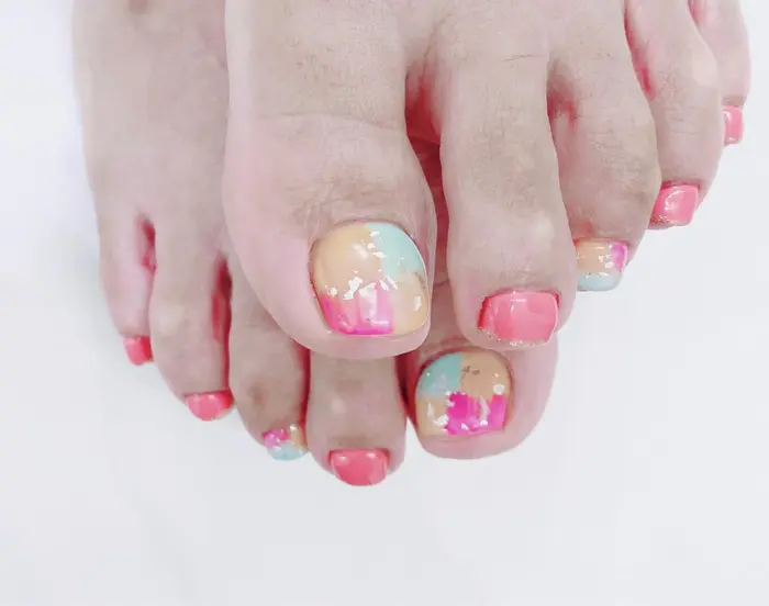 初回オフ無料フットネイル Nail Eyelash Salon Aube所属 Nailsalon Aubeのネイル デザイン ミニモ