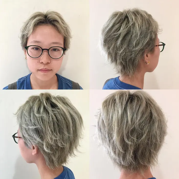 ネイビーブルーが色落ちして ミントアッシュ La Brea ラ ブレア 所属 大塚 朋生のヘアカタログ ミニモ