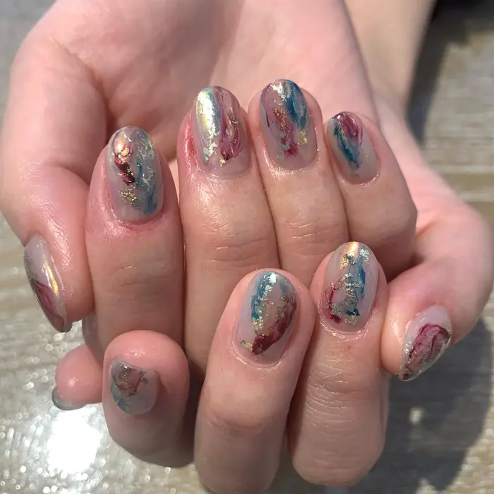 3 4月qコース 5500円 オフ込 フットは別途料金 カラー 配置の変更 ライフスタイルに合 Pairing Nail Eyelash所属 Pairing Sa Yaのネイルデザイン ミニモ