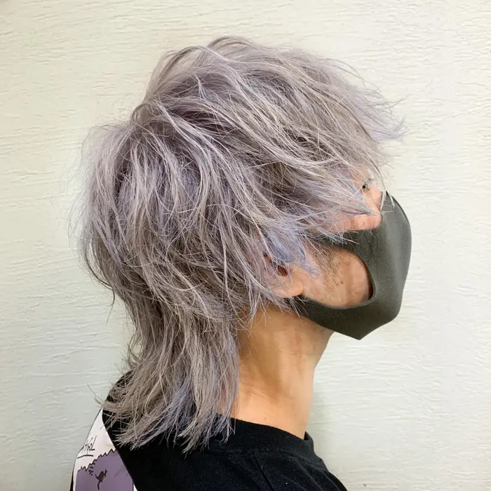 マッシュウルフ シルバーカラー Afloat Ginza所属 ウルフカット 藤田圭介のヘアカタログ ミニモ