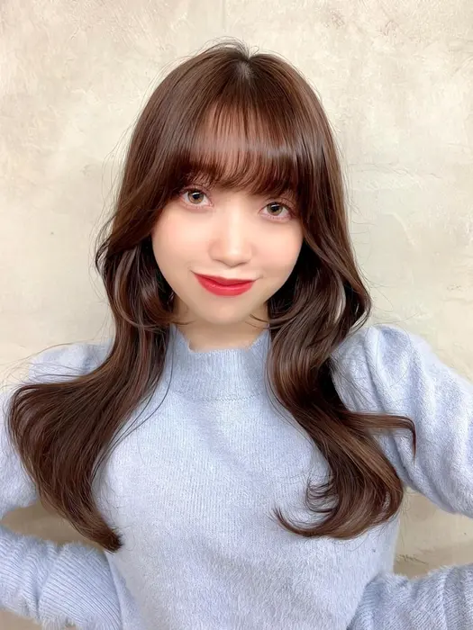 韓国ヘア小顔くびれカット 2way前髪 2wayバング 2way 顔周り 顔周りカット 前髪 Afloat Ruvua所属 韓国風ヘア ワンホン神田のヘアカタログ ミニモ
