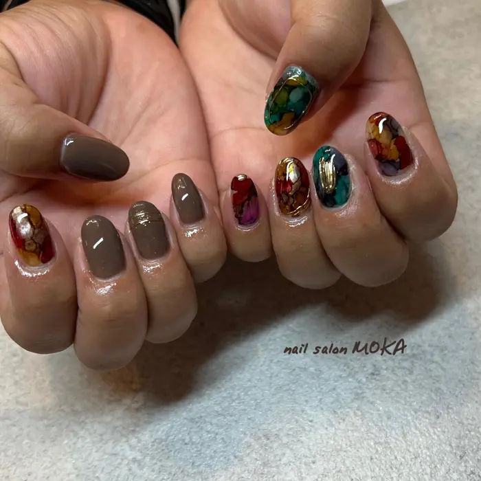 インクnail Moka 滋賀県甲賀市ネイルサロン 自宅ネイルサロン プライベートサロン 定額 Moka Nail Salon所属 Nail Salon Mokaのネイルデザイン ミニモ