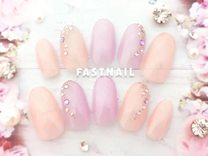 春ネイル パステルカラー Fastnail Plus 新宿店所属 Fastnail Plus 新宿店のネイル デザイン ミニモ