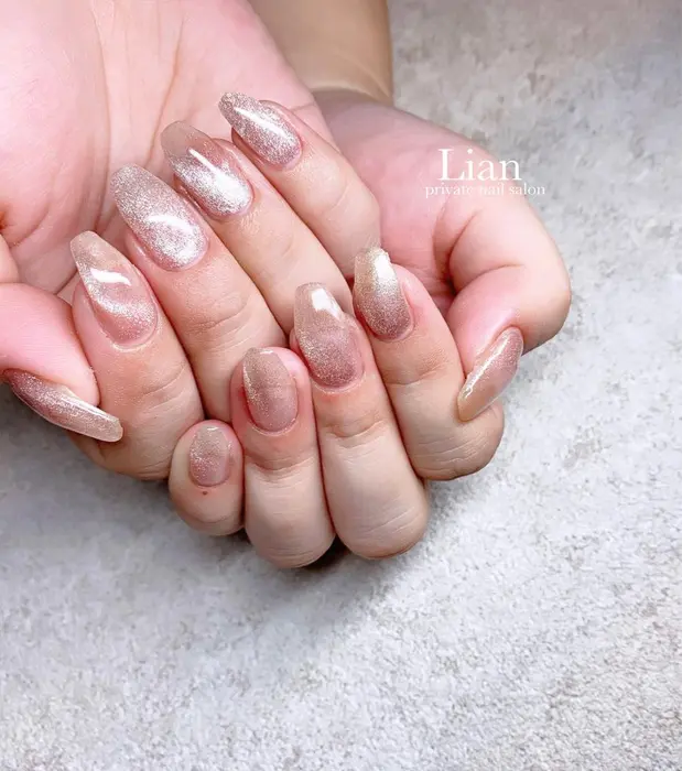 マグネット いつもありがとうございます マグネットネイル シンプル Nail Salon Lenoa所属 Nailsalon Lenoaのネイルデザイン ミニモ