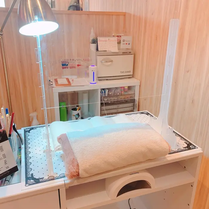 アクリルガード設置致しました Lalahnail所属 Lalah Nailのネイルデザイン ミニモ