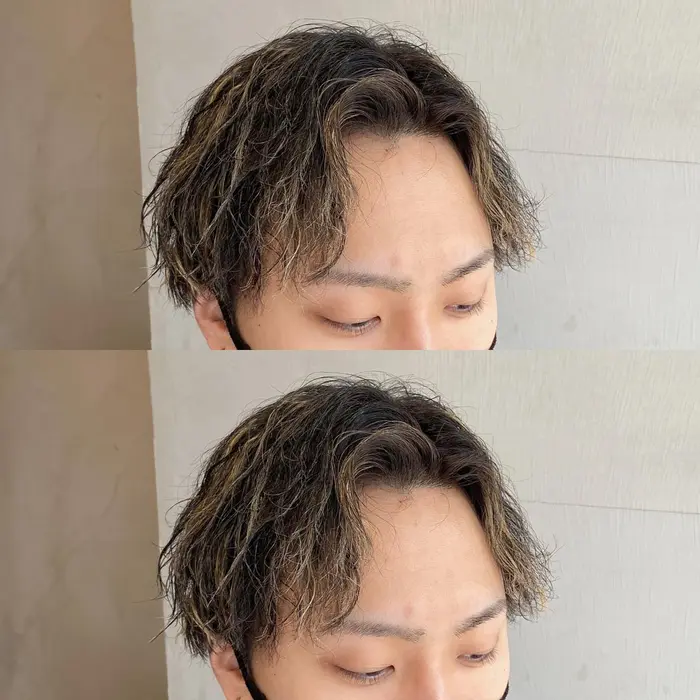 ツイスパ 金メッシュ 七三に分けてセットするとエロさマックスです 笑 Men S Salon Gaudi所属 メンズ専門 竹内 基樹のヘアカタログ ミニモ