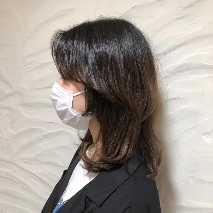 韓国風スタイル レイヤードカット レイヤースタイル ハッシュカット Hair S Lunetta Abeno所属 オオヒラ マホのヘアカタログ ミニモ