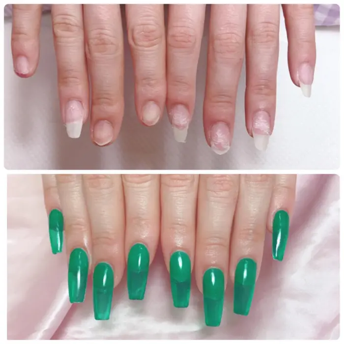 メニュープラスロング料金3000円 Meltybunnynail所属 長さ出しスカルプ 高評価店naoのネイル デザイン ミニモ