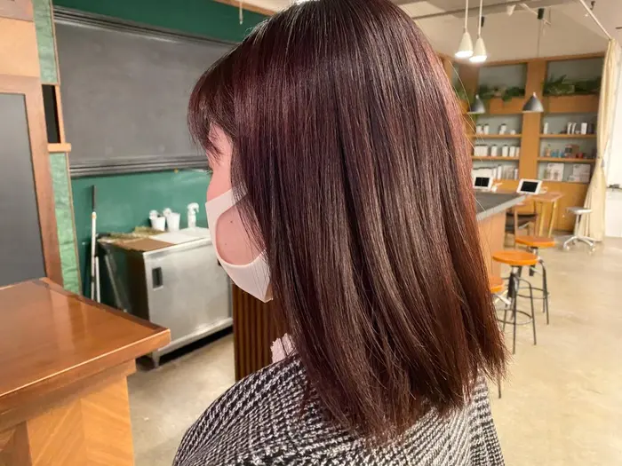 ブリーチなし ワインレッドカラー Assort Tokyo所属 はるのすけ のヘアカタログ ミニモ