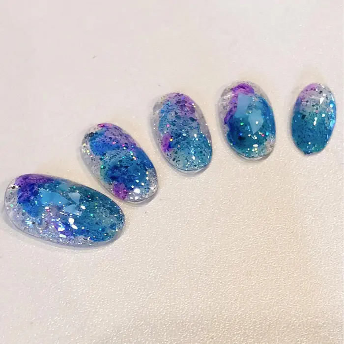 ネイル 梅雨ネイル 紫陽花ネイル Serinail所属 Yu Miのネイルデザイン ミニモ