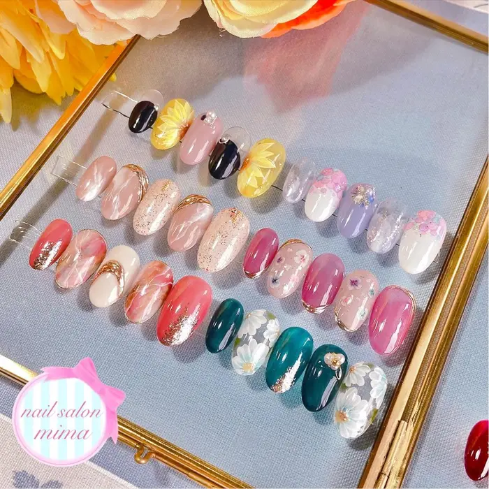 Hand定額ジェルdesign Select 6月 Nail Salon Mima所属 山根 寛子のネイルデザイン ミニモ