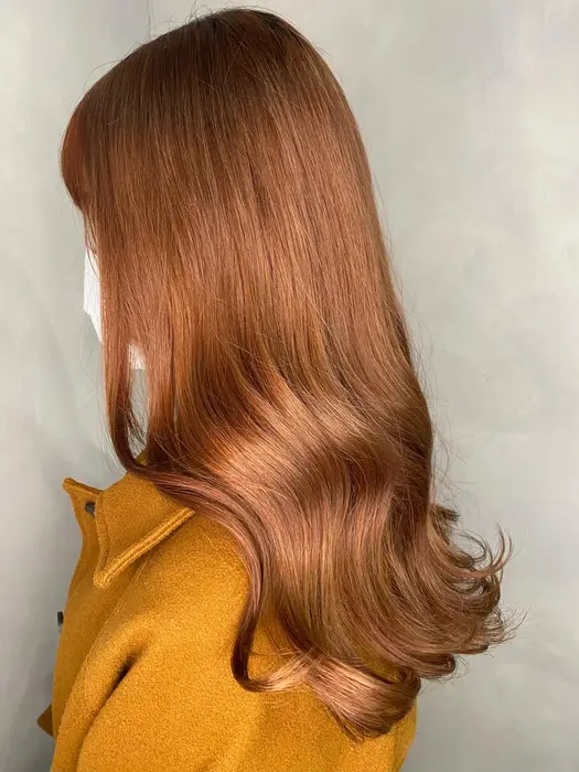 ベースが明るめだったのでワンカラーでオレンジベージュ Earth Coiffure Beaute 川越店所属 正木 愛莉のヘアカタログ ミニモ