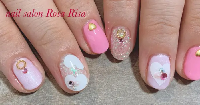 ピンク ハートネイル Nail Salon Rosa Risa所属 Nail Salon Rosa Risaのネイル デザイン ミニモ