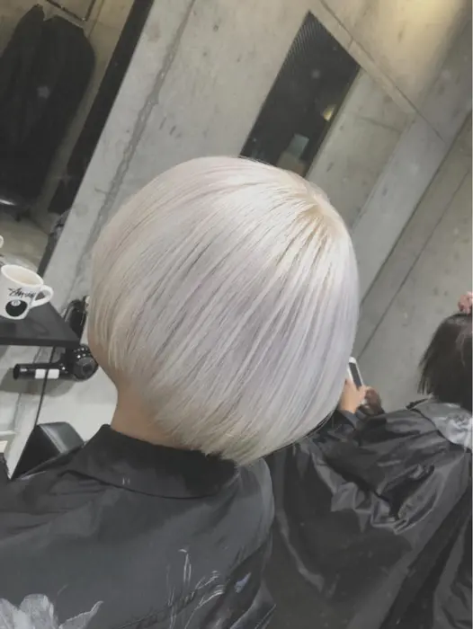 ブリーチ回数4 カラー剤も痛まないカラーバターで ホワイトヘアをつくるには長い時間が必要で L O G Shibuya2所属 Topstylist カズキのヘアカタログ ミニモ