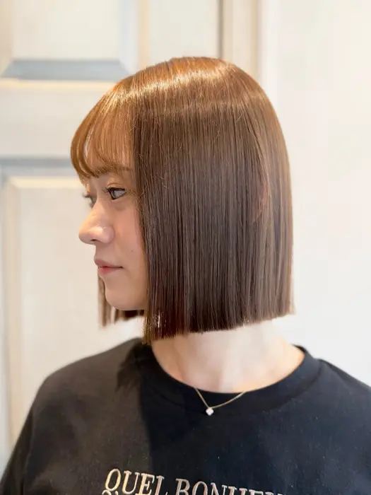 切りっぱなしボブでオシャレに！