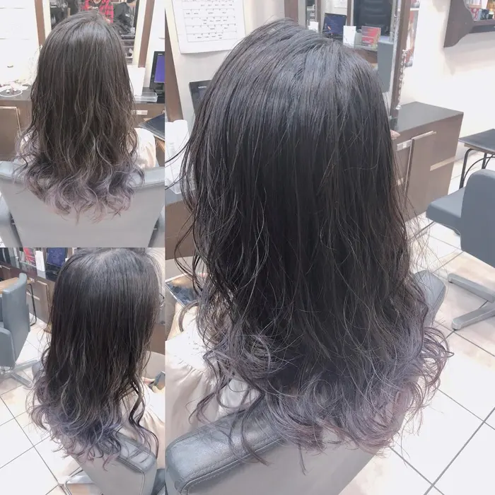 パープルアッシュ系のグラデーションカラー 柔らかな色味で巻き髪の方おススメです Modek S阿倍野店所属 Mode K S Toshiのヘアカタログ ミニモ