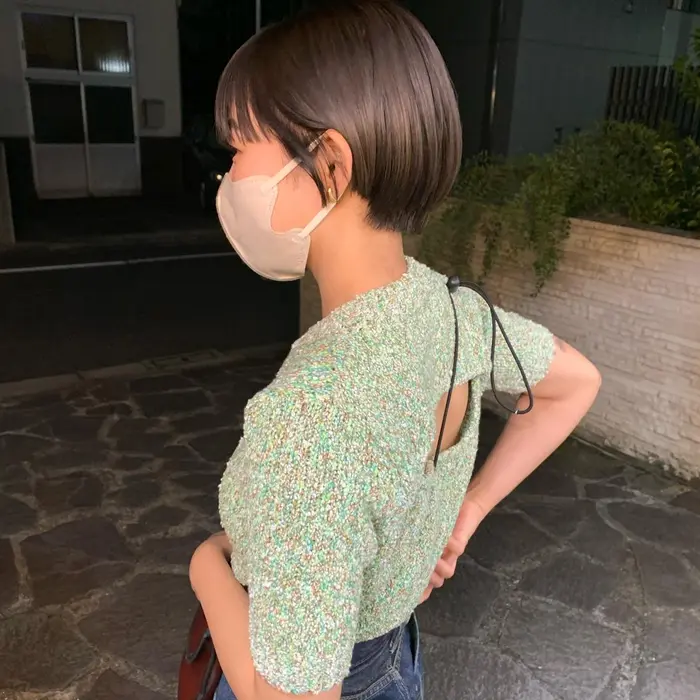 重めのショートコンサバに寄りたくないショートにしたい方おすすめですカラーはolive Biege San所属 青木 ともみのヘア カタログ ミニモ