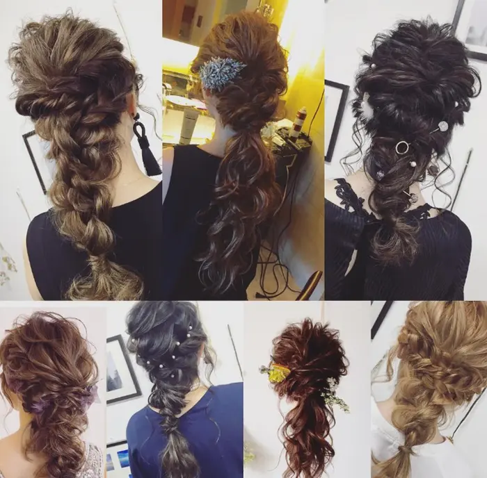 最旬スペシャル編みおろしヘアセットぜひ一度ヘアセット任せてください Shelia By Artina 町田2号店所属 Fuku ミルクティーカラーのヘア カタログ ミニモ