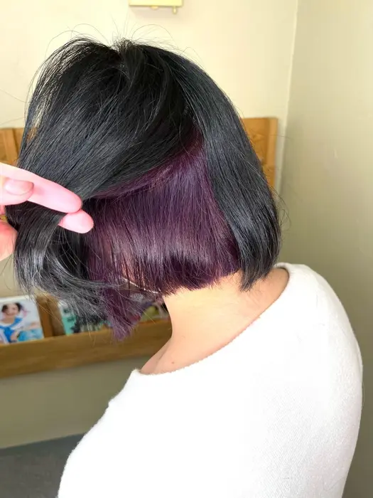 インナーカラー パープル ボブ Merry所属 野本 史也のヘアカタログ ミニモ インナーカラー パープル ボブ Merry所属 野本 史也のヘアカタログ ミニモ