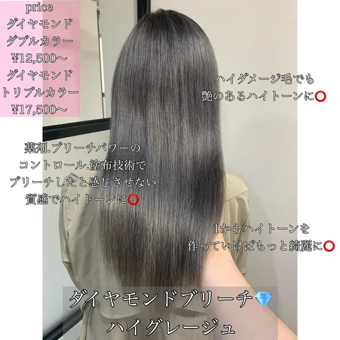 ダイヤモンドダブルカラー 12 500 ダイヤモンドケアダブルカラー 13 500 ダイヤモ Attract所属 Taiga 最高峰髪 質改善のヘアカタログ ミニモ