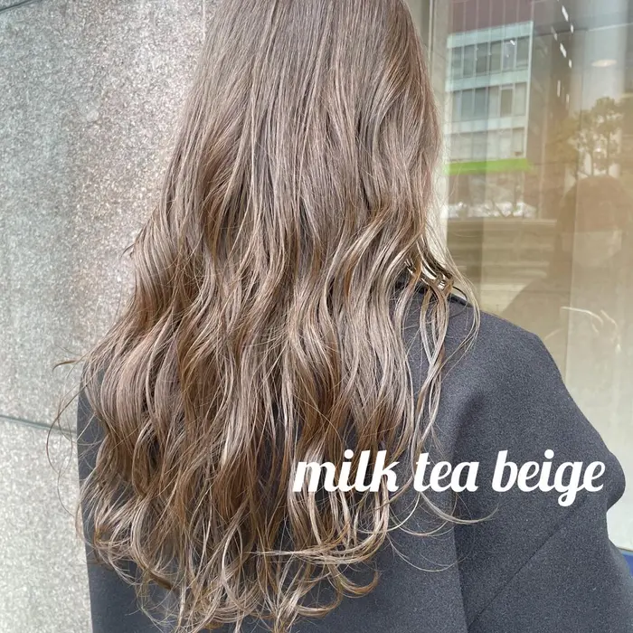 めちゃかわいいミルクティーベージュ 自然光でも室内でも映える トリートメントでダメージも最 Will阪急高槻店所属 Will 今井 皓のヘアカタログ ミニモ