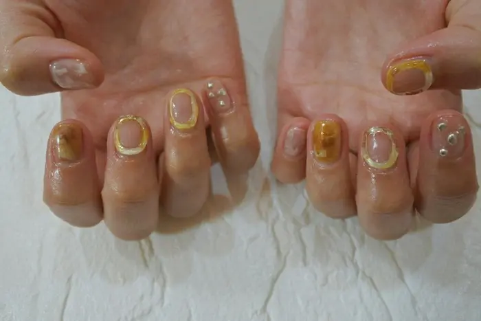 はちみつレモン オルガヘアー所属 オルガヘアー ルシードのネイルデザイン ミニモ