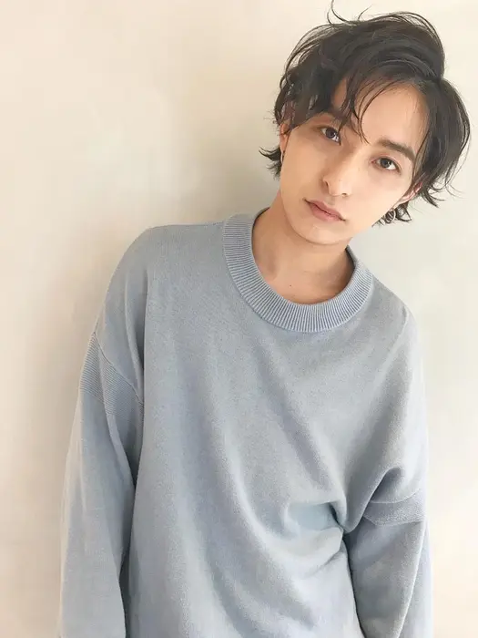 メンズミディアムウルフ エロバング Garden Aoyama所属 小保方 晶子のヘアカタログ ミニモ