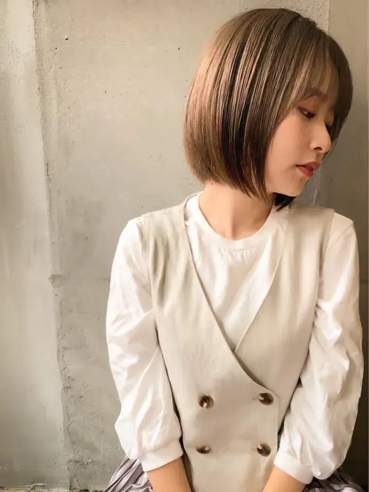 コンパクトなシルエットで耳にかけても可愛いです ミニボブ ショートのカットモデルさん大募集しており Hoek Hoek 立川 フークフーク 所属 たかはし めぐみのヘアカタログ ミニモ