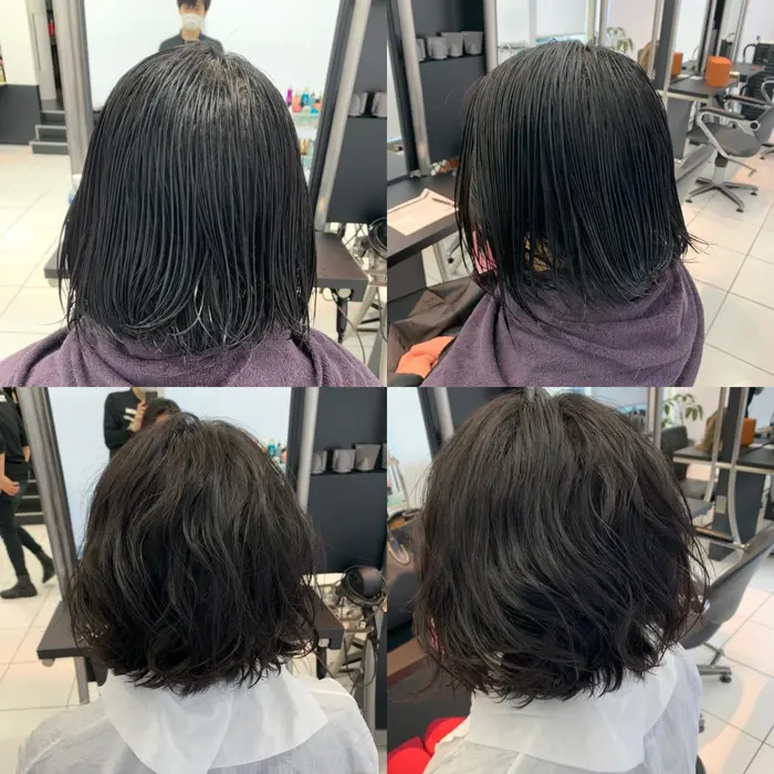 襟足を外ハネするように巻き中間 トップをカールが出るように巻いてゆるふわスタイルにしてます Toni Guy 青山店所属 堀 匠吾のヘア カタログ ミニモ