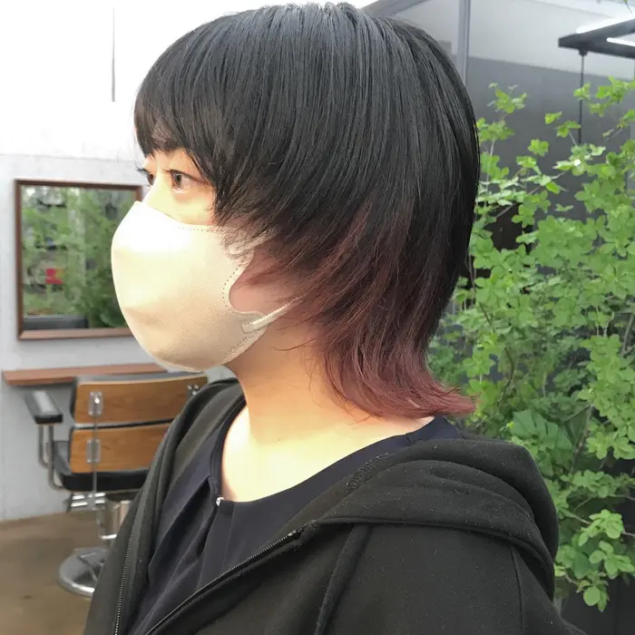 インナーピンク ショートウルフ お客様の90 はウルフカット ウルフカットは髪の長さ 顔ま Yoke所属 ウルフ ショート Mikuniのヘア カタログ ミニモ