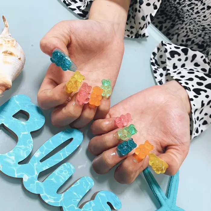 持ち込みくまさんネイル ハリボーネイル Charme所属 Charme シャルム のネイルデザイン ミニモ