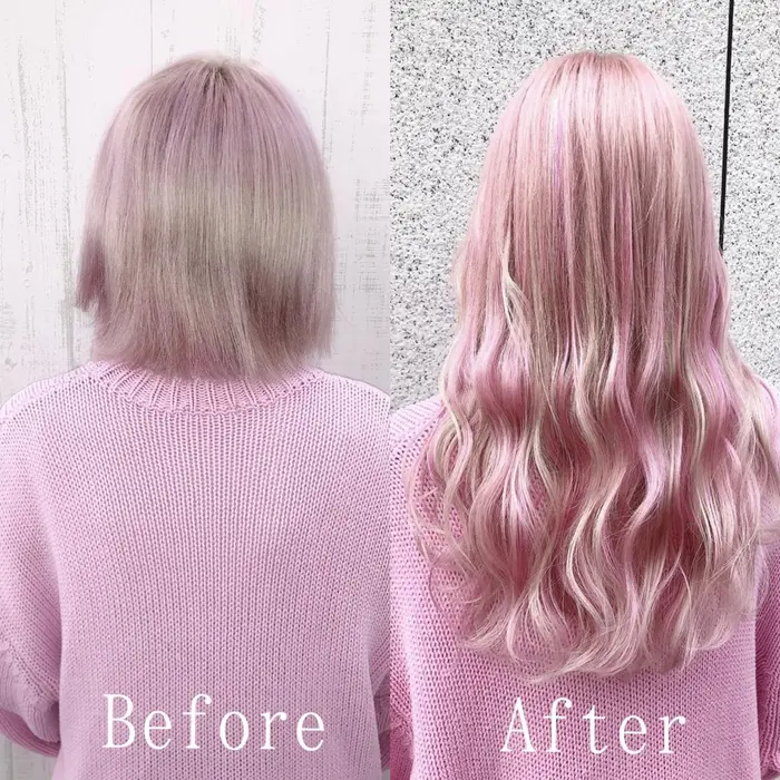 色落ちしたカラーに合わせてお取り付けしました 毛先は少し重ためにカットしてボリュームを出しました エクステ カラー専門あるじゃんすー原宿店total Beauty Salon所属 カラー エクステ専門 あるじゃんすー原宿店のヘアカタログ ミニモ