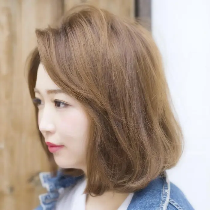 前髪流しの大人ボブ Lond Charme所属 縮毛矯正得意 山本千尋のヘアカタログ ミニモ