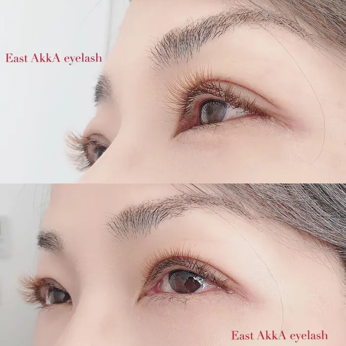 ブラウンキャメルカラーエクステ East Akka Eyelash所属 尾崎 亜美のマツエクデザイン ミニモ