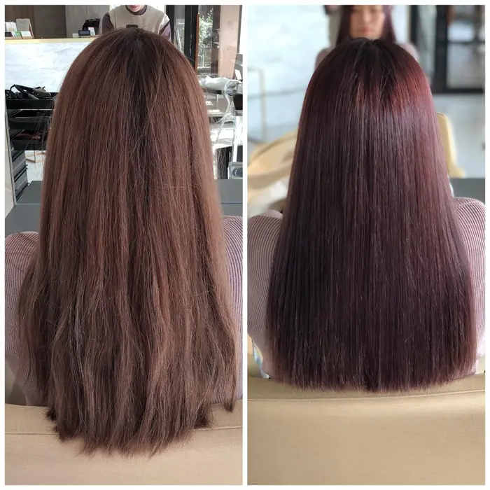 カラーの前やカラーをしながらトリートメントを入れることによりダメージしてスカスカだった髪の毛の中身が Kind所属 Kind 荻野 蒼生のヘアカタログ ミニモ