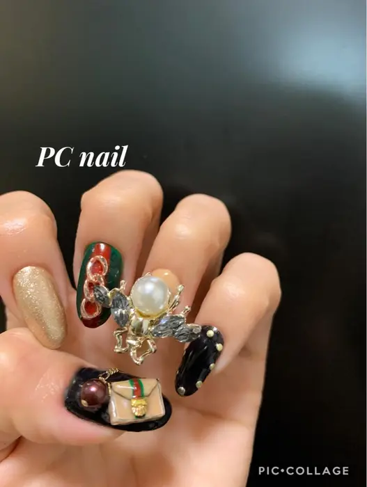 ブランドネイル グッチネイル Pc Nail所属 Motherbase Salonのネイルデザイン ミニモ