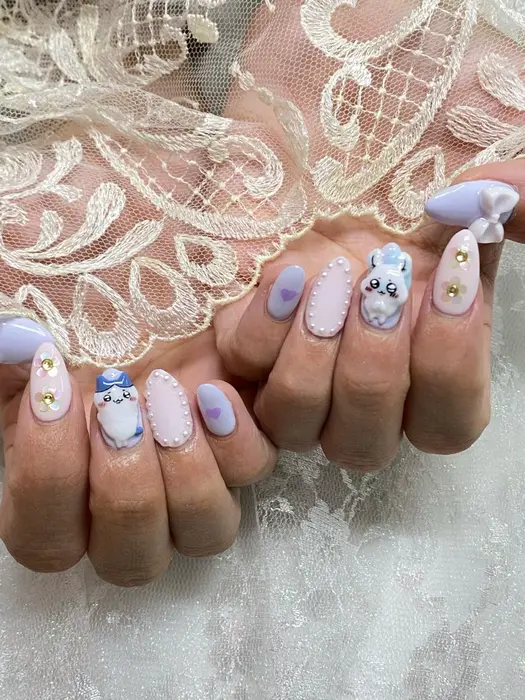 ちいかわネイル キャラネイル 渋谷ネイル 渋谷ネイルサロン ネイル Nails キャラ Pomynail 渋谷店所属 Pomynail渋谷 Nakoのネイルデザイン ミニモ