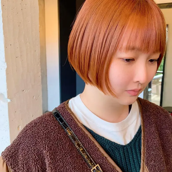オレンジカラー Bobスタイルや Assort Aoyama所属 福田 玲子のヘアカタログ ミニモ オレンジカラー Bobスタイルや Assort Aoyama所属 福田 玲子のヘアカタログ ミニモ