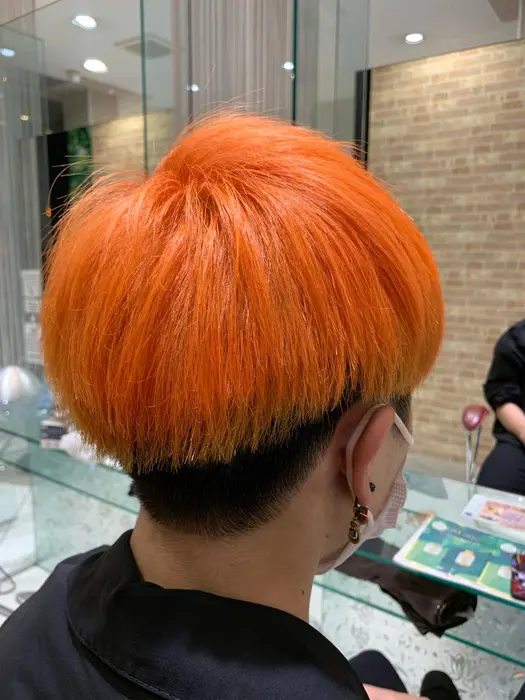 メンズダブルカラー 暑さを明るさで乗り越えろ アプリコットオレンジ Hair Make Earth 新越谷店所属 倉持 勝太のヘア カタログ ミニモ