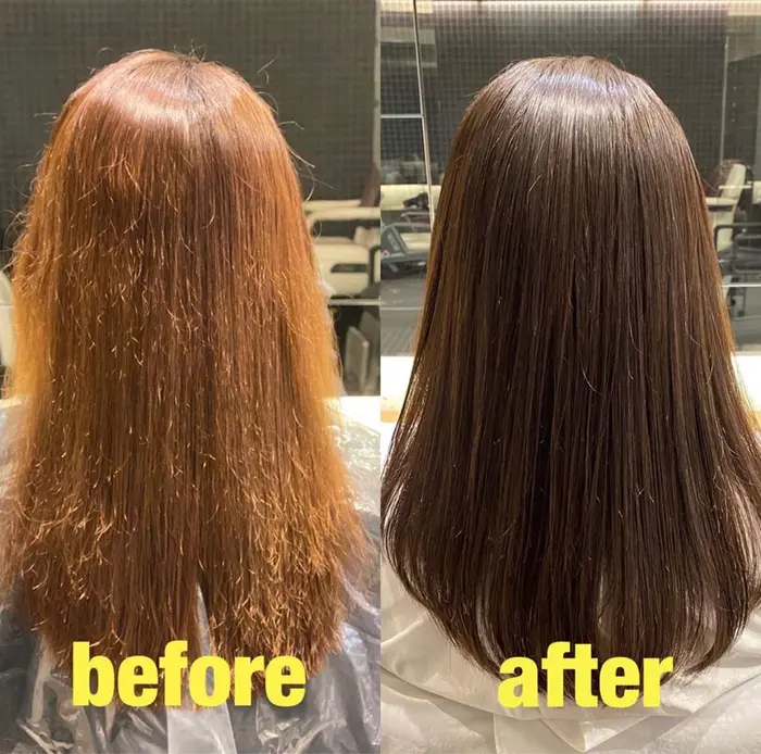 ベースがハイトーンの為 黄色味が強く出ていたので アッシュブラウンをベースにインディゴブルーとグレー Strings下北沢所属 ポイントカラー美容師 Strings下北沢のヘアカタログ ミニモ