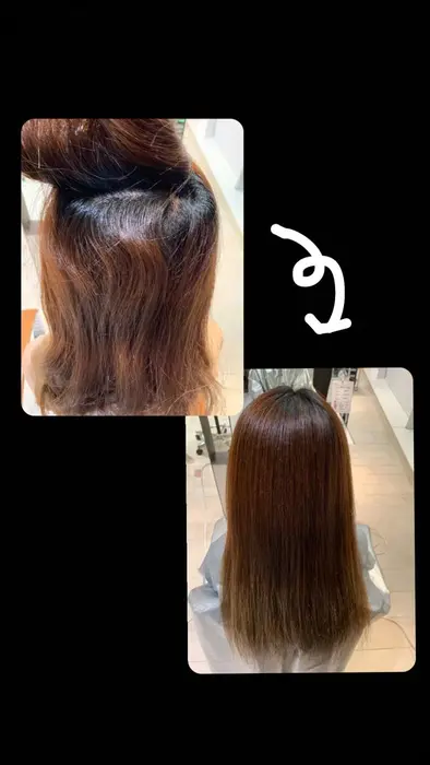 縮毛矯正です 柔らかく ツヤのある 自然なストレートをつくります 薬剤もいいものを選定し使わせて Air Ginza所属 鈴木 達也のヘアカタログ ミニモ