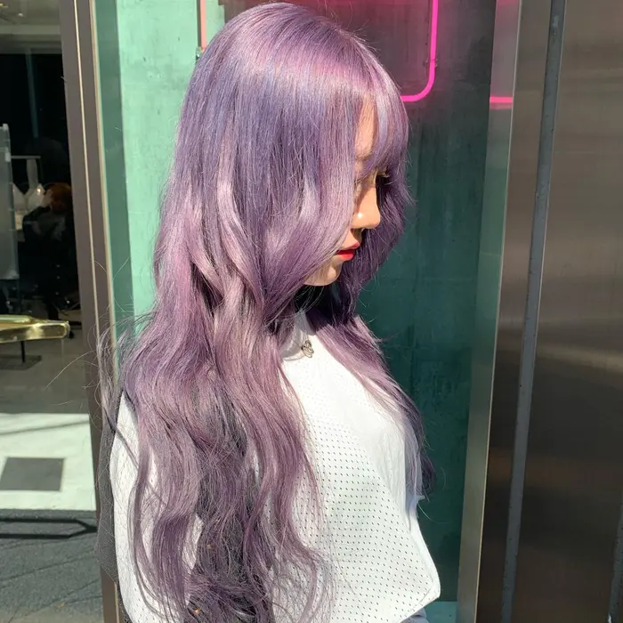 Purple 透明感抜群のパープルカラーは染めたても色落ちまで可愛いカラーですた ミル Chucola By One S所属 流行モテヘア Rinaのヘアカタログ ミニモ