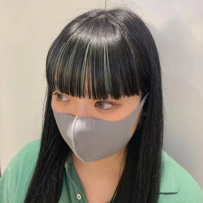 インナーにグリーン 前髪インナーかわいいです Dot Tokyo所属 我妻 芹香 カットモデル 募集中のヘアカタログ ミニモ インナーにグリーン 前髪インナーかわいいです Dot Tokyo所属 我妻 芹香 カットモデル 募集中のヘアカタログ ミニモ