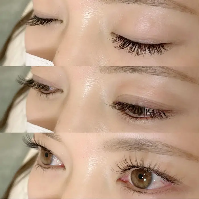 モデルさんは下まつげパーマもしています 上はフラットマットラッシュの ダークモカ 美眉スタイ ネイル マツエク まつげ パーマ アイブロウarietta宇都宮店 アリエッタ 所属 Amagai Yukariのマツエクデザイン ミニモ