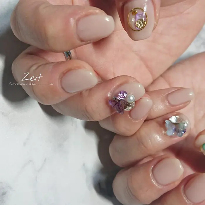 ｖカットネイル バタフライネイル 蝶ネイル Nail Salon Toki所属 S Akihoのネイル デザイン ミニモ