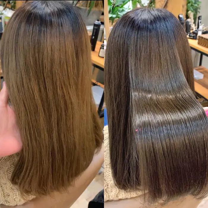 オリジナル配合した 完全オーダーメイドのトリートメントで 今までで一番綺麗な触り心地抜群の 髪に生ま Wooluuw所属 ハイトーン韓国特化 田中じゅい のヘアカタログ ミニモ