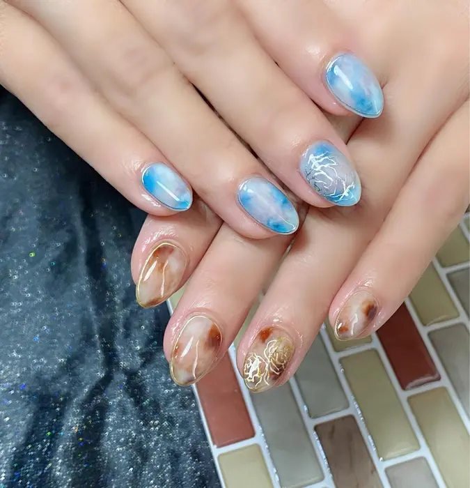 薔薇アートネイル L111 166 M 02 M 01 C 24 Pokapoka Nail所属 Mia 4月閉店 のネイルデザイン ミニモ