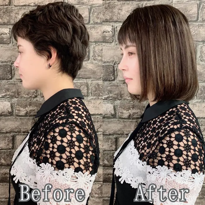 ベリショからシールエクステでボブに大変身しましたハイライトも細かく入れると自然です Ar公式ア あるじゃんすー熊本店所属 あるじゃんすー 熊本 店のヘアカタログ ミニモ