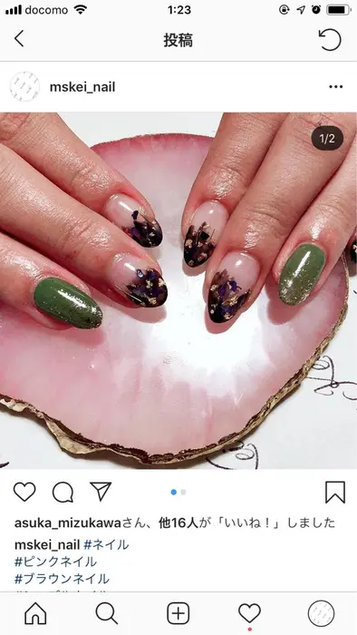 ネイル 丸フレンチネイル カラグラ Olネイル Nailsalon ツヤ感 クリアネイル Mskei Nail所属 Mskeinail の ネイルデザイン ミニモ