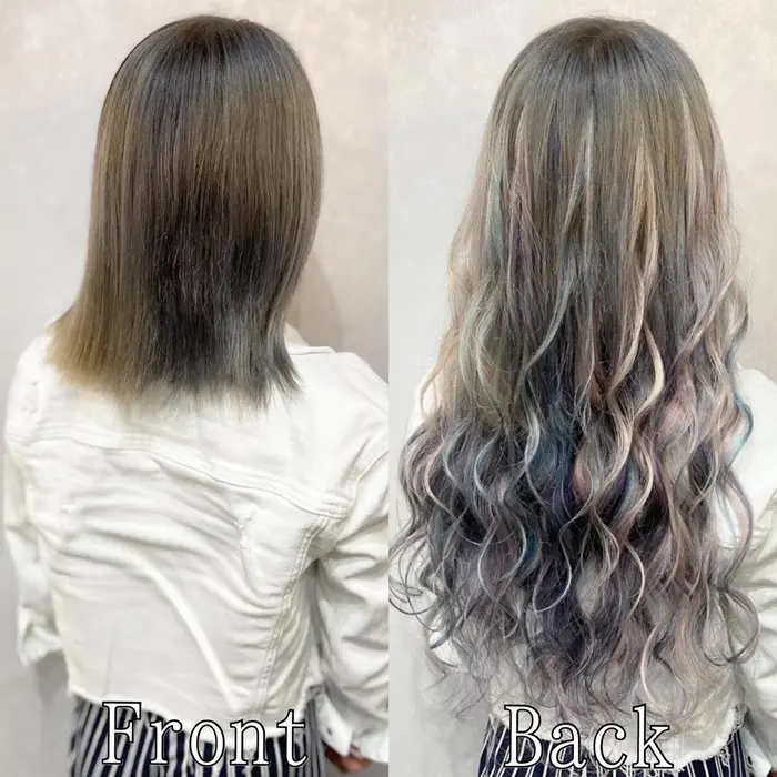 今話題のオーロラカラーお好きな色を組み合わせてお付けしましょう シールエクステ エクステ A あるじゃんすー仙台店所属 あるじゃんすー 仙台 店のヘアカタログ ミニモ